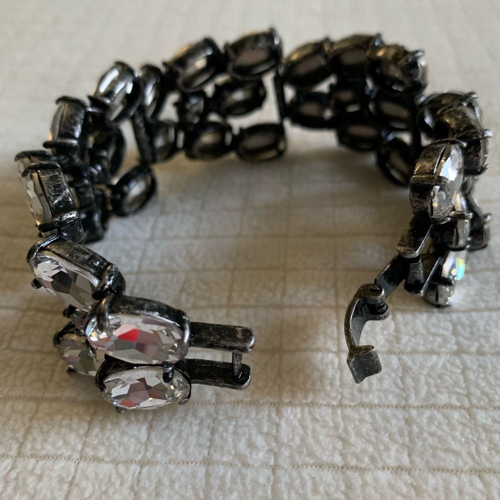 faceted clear crystal bracelet - Picture 5 of 10